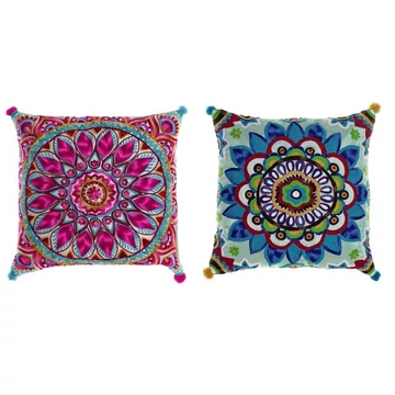 Párna Mandala poliészter 40x10x40 cm színes 2 féle