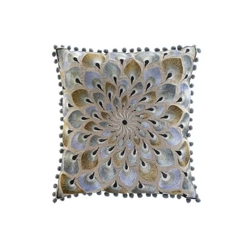 Párna pamut 40x15x40 cm kék, bézs