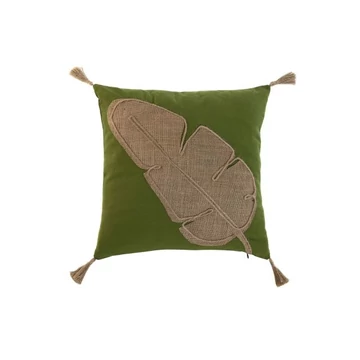 Párna pamut, juta 45x15x45 cm zöld