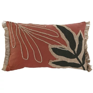 Párna pamut, juta 50x15x30 cm terrakotta