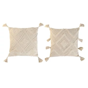 Párna pamut, vászon 45x15x45 cm fehér 2 féle