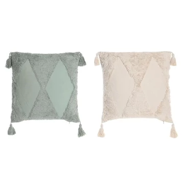 Párna rombusz pamut 45x10x45 cm fehér, türkizzöld 2 féle
