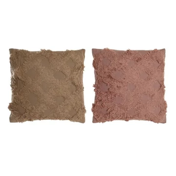 Párna rombusz pamut 45x15x45 cm korall, barna 2 féle