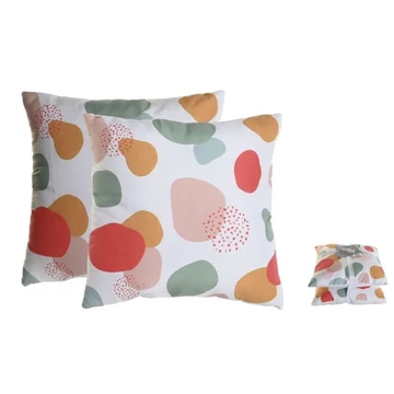 Párna szett levelek poliészter 45x15x45 cm színes S/2