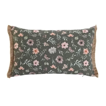 Párna virágok pamut, juta 50x15x30 cm zöld