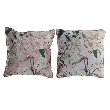 Párna virágok poliészter 45x15x45 cm bézs, pink 2 féle