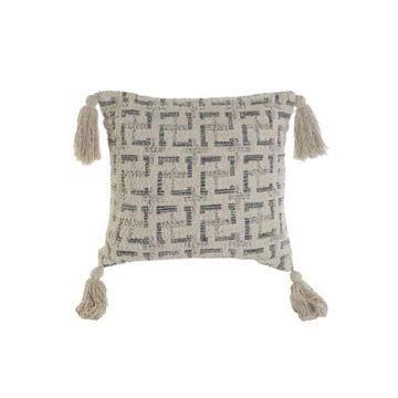 Párnahuzat bojtos pamut 45x3x45 cm bézs