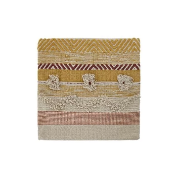 Párnahuzat bojtos pamut 45x3x45 cm színes