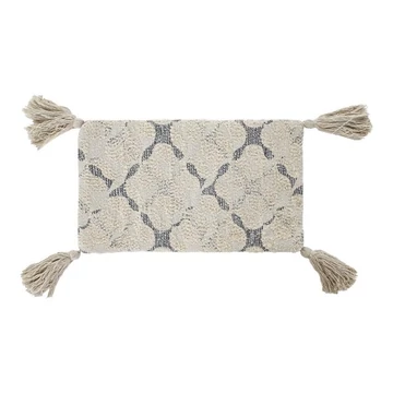 Párnahuzat bojtos pamut 50x3x30 cm bézs