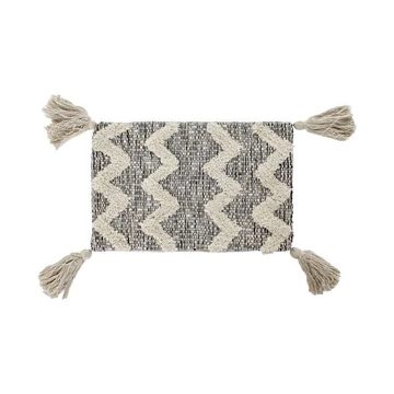 Párnahuzat bojtos pamut 50x3x30 cm szürke, bézs