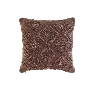 Párnahuzat rombusz pamut 50x1x50 cm barna