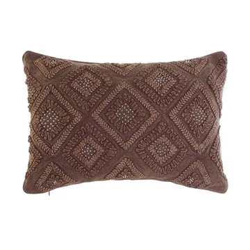 Párnahuzat rombusz pamut 60x1x40 cm barna