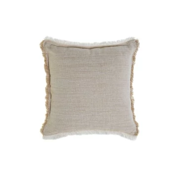 Párnahuzat újrahasznosított pamut, újrahasznosítottpoliészter 45x1x45 cm fehér, világosbarna