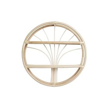 Polc falra rattan 60x14x60 cm natúr