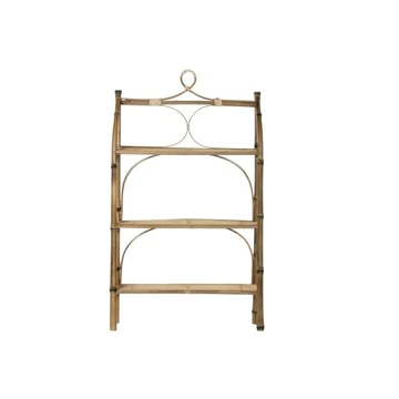 Polc falra rattan, bambusz 62x15x103 cm natúr