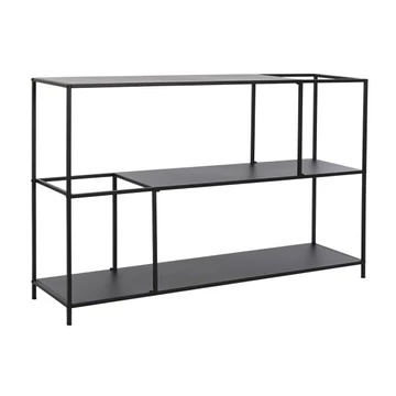 Polc fém 120x30x75 cm fekete