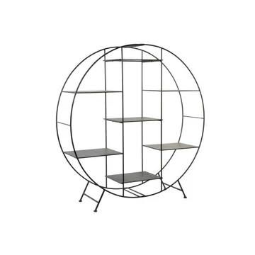 Polc fém 155x43x162 cm fekete