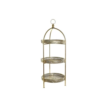 Polc fém 39x39x101 cm arany
