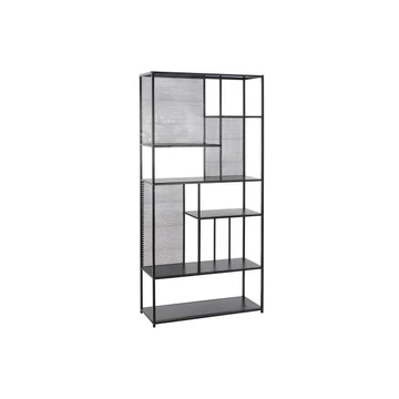 Polc fém 80x30x170 cm fekete