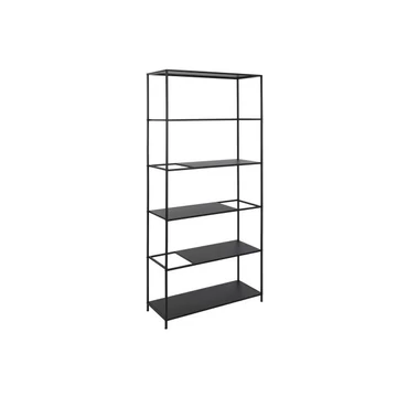 Polc fém 80x30x175 cm fekete