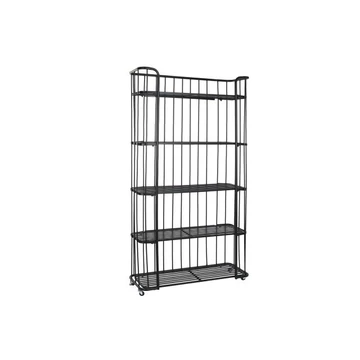 Polc fém 97x33x180 cm fekete