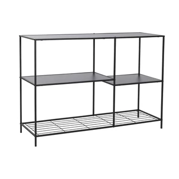Polc fém, mdf 100x30x70 cm fekete