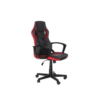 Szék gamer kerekes poliuretán, fém 61x62x117 cm fekete, piros