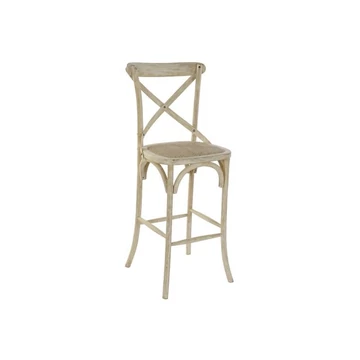 Szék magasított szilfa, rattan 48x55x116 cm fehér
