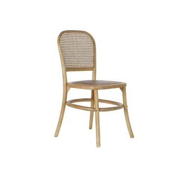 Szék nyírfa, rattan 44x49x87 cm natúr