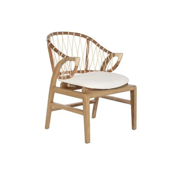 Szék párnával mahagóni, rattan 57x68x79 cm natúr, fehér