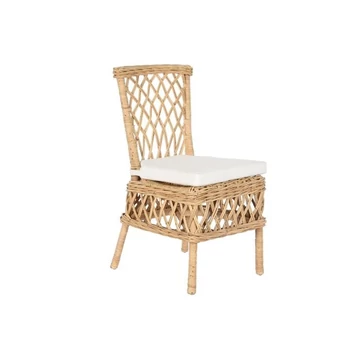 Szék párnával rattan 45x55x90 cm natúr, fehér