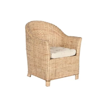 Szék párnával rattan 65x50x80 cm natúr