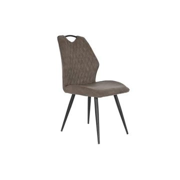 Szék poliészter, fém 60x48x88,5 cm sötétbarna, fekete