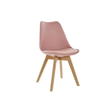 Szék polipropilén, bükkfa 48x55x82 cm pink