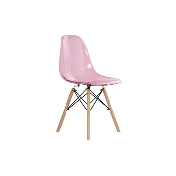 Szék pvc, nyírfa 44x46x81 cm pink, natúr