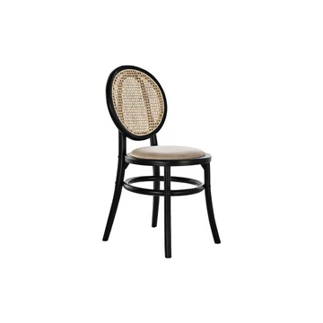 Szék szilfa, rattan 43x43x89 cm bézs, fekete