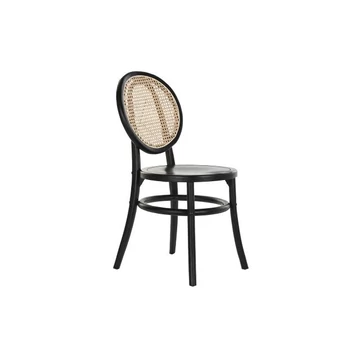 Szék szilfa, rattan 43x43x89 cm fekete