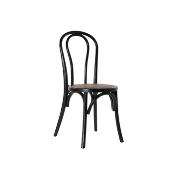 Szék szilfa, rattan 43x44x89 cm fekete