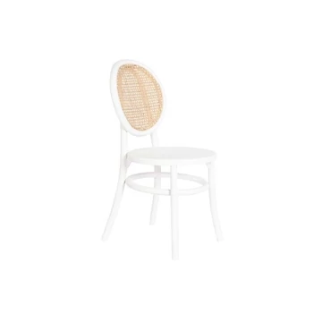 Szék szilfa, rattan 43x50x89 cm fehér, natúr