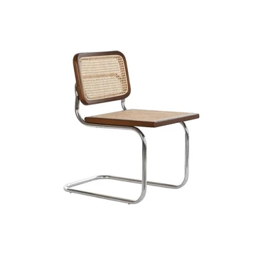 Szék szilfa, rattan 46x72x82 cm sötétbarna, natúr