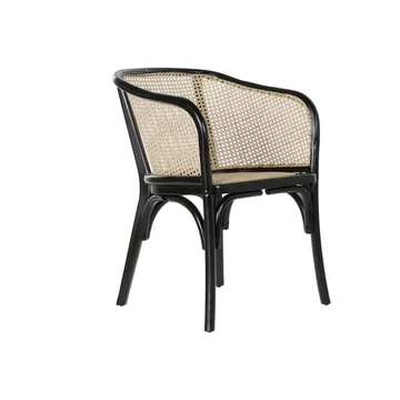 Szék szilfa, rattan 58x55x77 cm fekete, natúr
