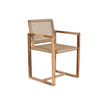 Szék teakfa, rattan 54x53x83 cm színes