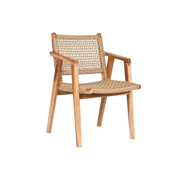 Szék teakfa, rattan 55x60x85 cm színes