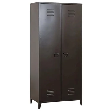 Szekrény fém 85x50x180 cm fekete