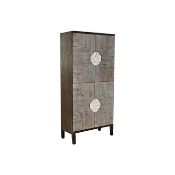 Szekrény lucfenyő, mdf 86x41x181 cm világosbarna, sötétbarna
