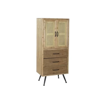 Szekrény lucfenyő, mdf, fém 60x38x140,5 cm natúr