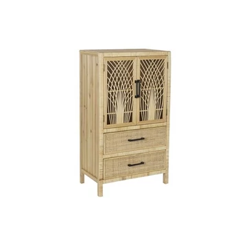 Szekrény rattan 61,5x35x109 cm barna