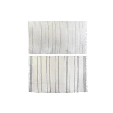 Szőnyeg bojtos pamut 200x290x0,75 cm fehér, szürke 2 féle