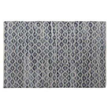 Szőnyeg denim pamut, farmer 160x230x1 cm kék, bézs