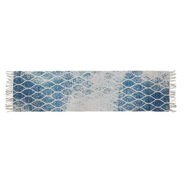 Szőnyeg előszoba zsenília, pamut 60x240x1 cm kék